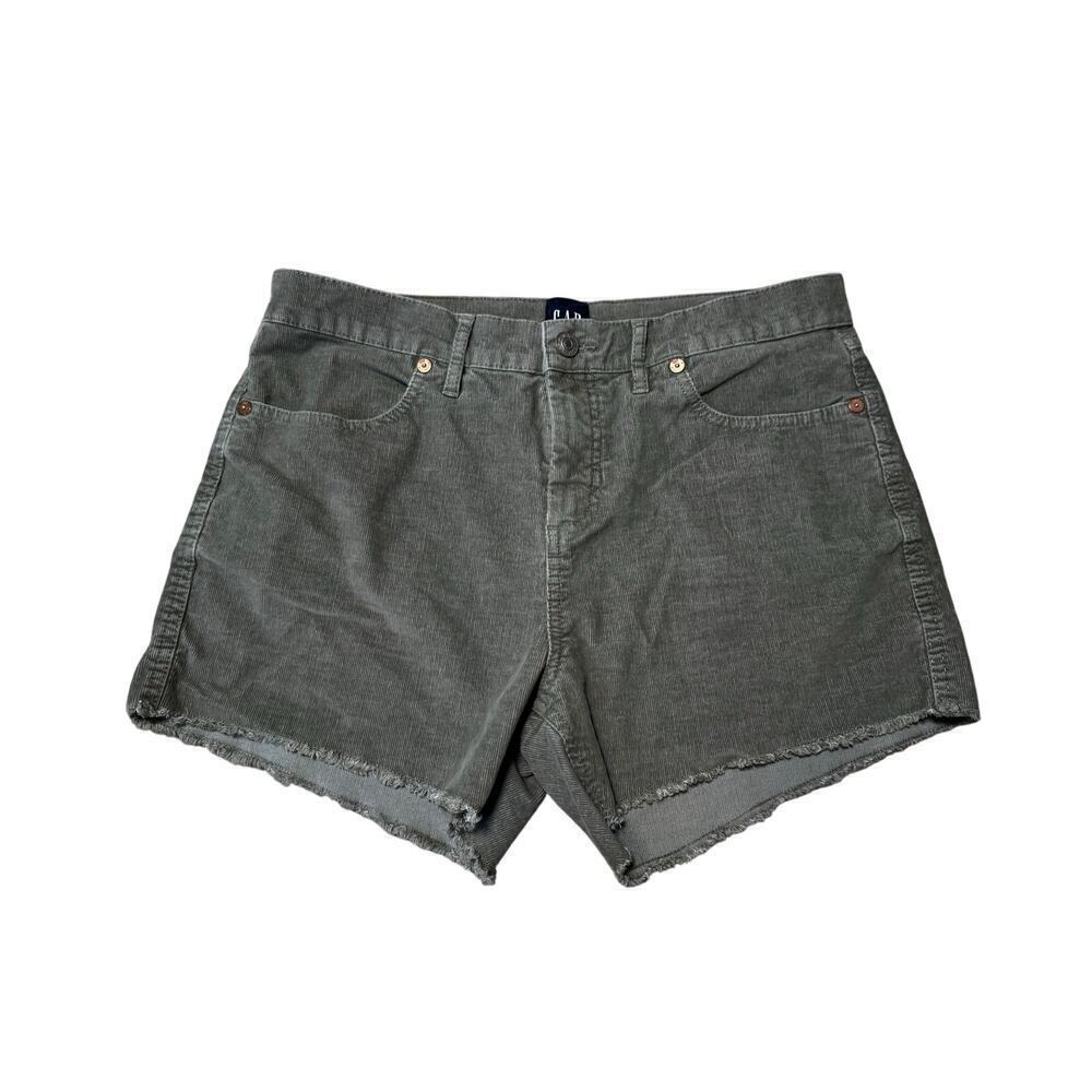 GAP Women's Corduroy shorts, size women's 8; Olive Green - Picture 1 of 6